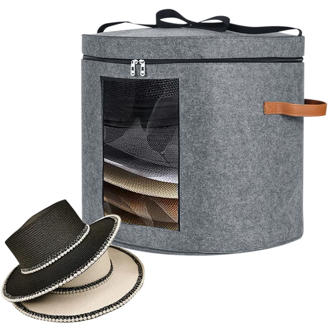 Hat Storage Box Double Handle Hat Boxes For Men Hat Storage With Fixed  Elastic Band Hat Box Storage Suitable For Women Men - AliExpress