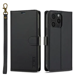 Premium 2 - in - 1 Removable Flip Leather Magnetic Wallet Case - iPhone 7 P 8 Plus (Black)