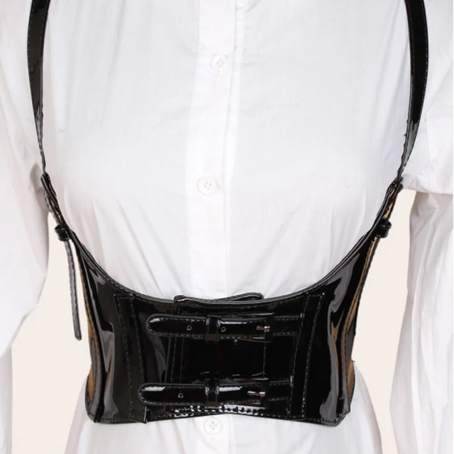 1PCS Sexy Leather Women Waist Belt Elastic Wide Band Waspie Corset Cinch  Underbust