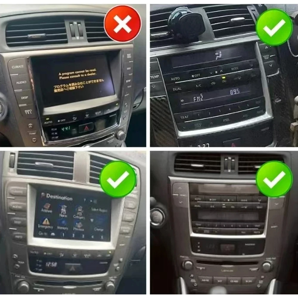 Android 15 Radio del coche para Lexus IS250 IS300 IS200 IS220 IS350 2005 - 2012 reproductor de vídeo estéreo Multimedia 360 cámara Carplay Auto 2