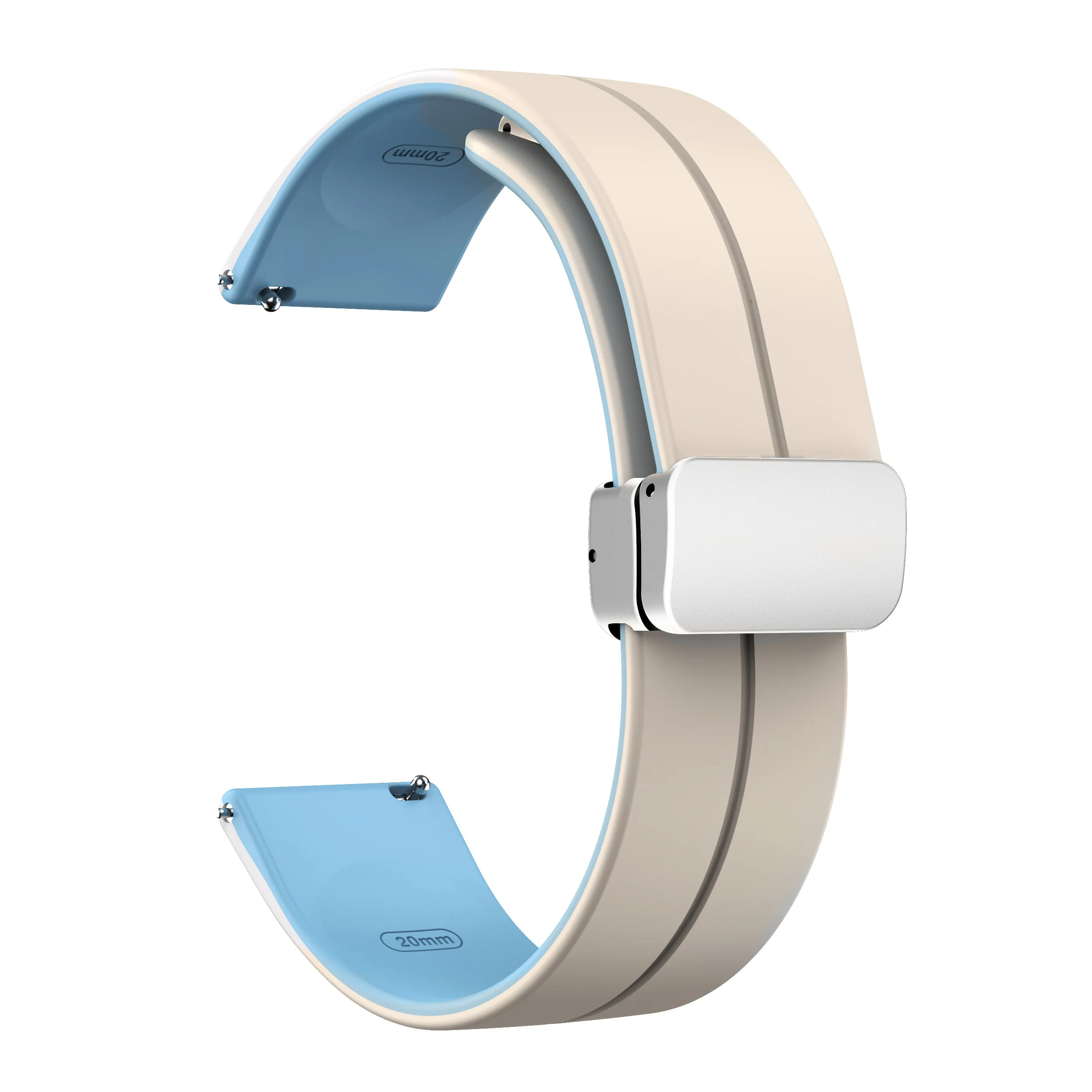 Magnetic Buckle Silicone Strap - Sporty Watch Band Bracelet