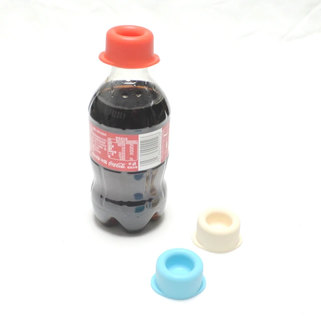 Straw-Equipped Bottle Caps : bottle caps