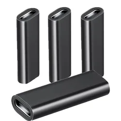 USB C Female to Female Adapter for Cable Extension and Connectivity (Black 4pcs)