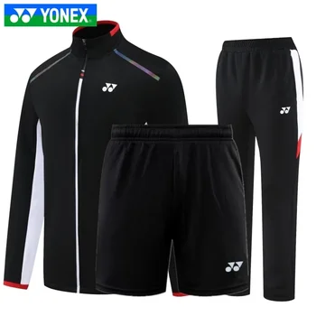 Yonex Suit Breathable quick-drying shorts Badminton men's jacket Autumn trousers Sport suit jogging tracksuit Autumn 1