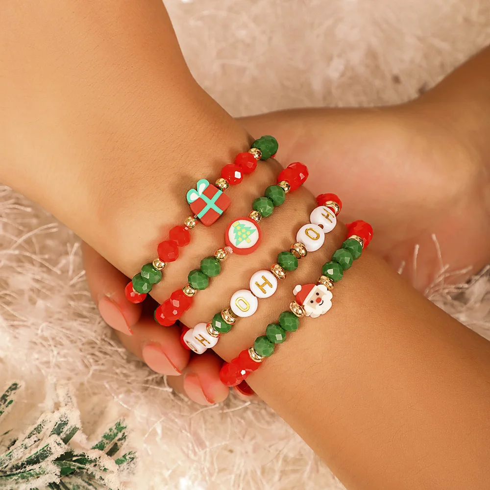 Wholesale Handmade Polymer Clay Beads Stretch Bracelets Sets 