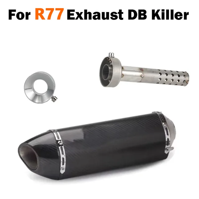 Silencer For Motorcycle Muffler Silencer Noise Sound Adjustable Plug Muffler DB Killer for R77 Exhaust