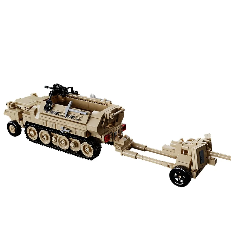 WW2 Military Half-Tracked Vehicle Building Block Set