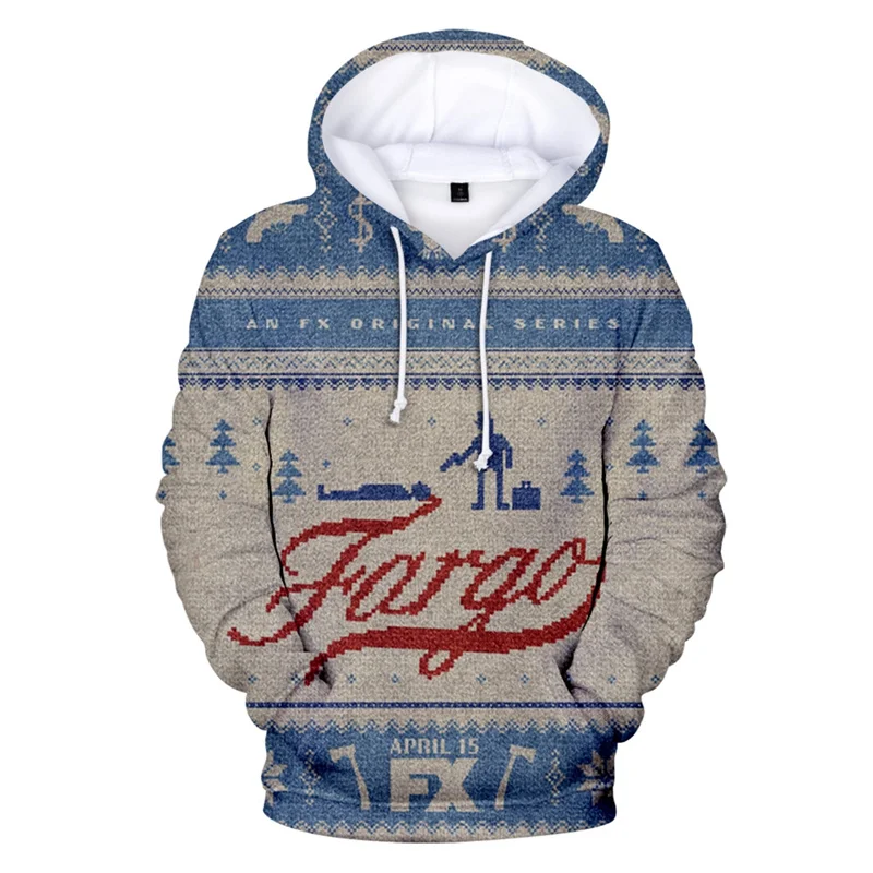 

Классические толстовки для ТВ-игр, мужские толстовки с 3D-принтом FARGO, худи с длинным рукавом, Модные Повседневные пуловеры, Свитшот оверсайз для женщин