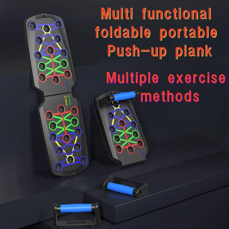 Planche de musculation Push-up 9en1 avec tendeurs et poignées