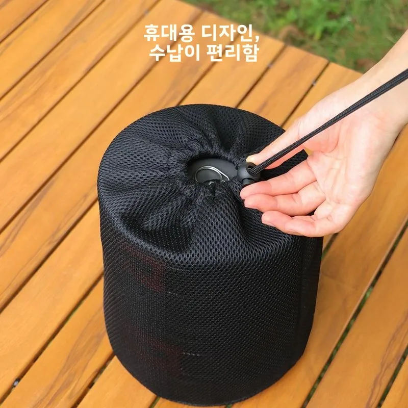 야외 캠핑 장비 보관 가방 스포츠 피크닉 용품 정리함 원형 배럴 조리기구 가방 휴대용 바베큐 도구 파우치