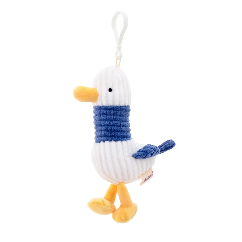 1Pc Seagull Keychain Cartoon Plush Key Ring Lovely Hanging Pendant Key Chain Party Favor (Random Color)