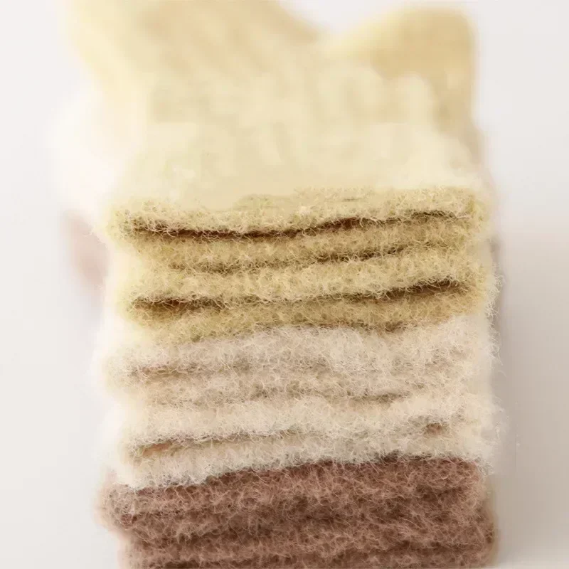 1 Pair Warm Baby Sleeping Sock Simplicity Solid Color Series Calf Sock for Toddler Boy Girl Autumn Winter Thicken Plush cotton socks kids socks baby socks girls socks