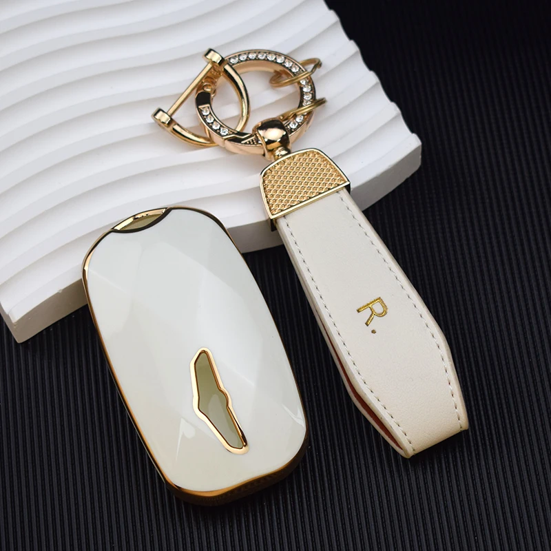 6 7 8 Buttons Soft TPU Shell Fob Holder Bag Key Chain for Hyundai Genesis for Genesis G70 G80 G90 EQ900 Smart Key Case Cover