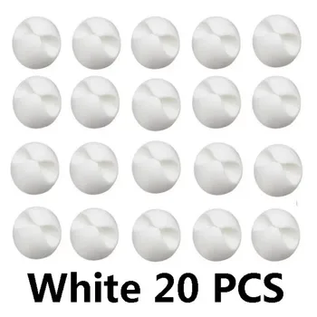 คลิปหนีบสายเคเบิล 20 ชิ้น ที่เก็บสายชาร์จแบบกลม ตัวจัดระเบียบสายไฟบนโต๊ะทำงาน ที่ยึดสายไฟแบบมีกาวในบ้าน สำนักงาน รถยนต์ 1