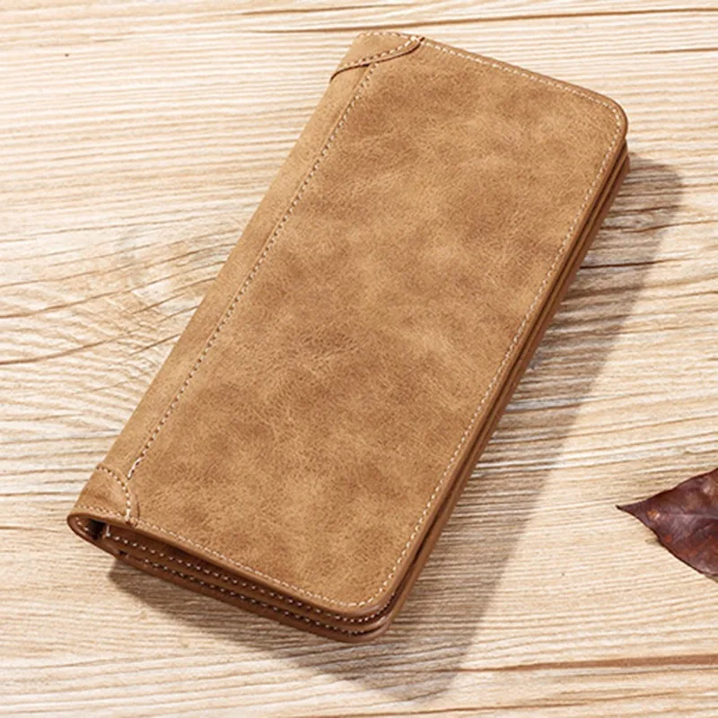 New Men's Wallet Short Frosted Leather Wallet Retro Two Fold Vertical Wallet Youth Korean Multi-Card Wallet 2023 Luxury Wallet 5