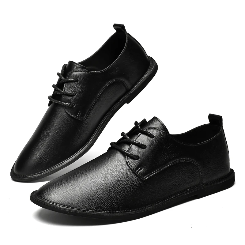 Spring Retro Oxford Shoes Adult Formal Business Leather Loafers Pointed Casual Shoes British Style Comfortable Lace Up Shoes 47 6