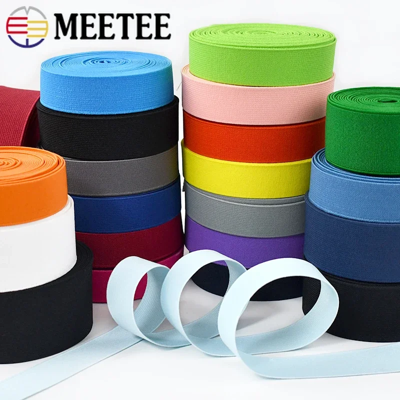 

4M 20/25/30/40/50mm Elastic Bands for Sewing Shoes Pants Rubber Band Underwear Strap Stretch Webbing Tapes DIY Bia Accessories