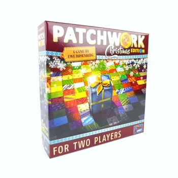 New Patchwork Christmas Board Game for Two Players Funny Party Games | English Version Paper Cards Strategy Patch Wars Game Gift