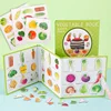 Toddler Letter Cognition Word Spelling Magnetic Puzzle Book Vegetable Animal Fruit Cognition and Matching Game Educational Toys 4