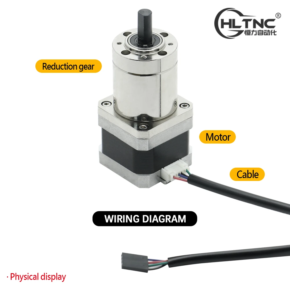 HLTNC Nema17 42HS34 1.5A Hybrid Stepper Motor With Gear Ratio 3.7 14 51 Planetary Reducer Gearbox For DIY CNC Robot 3D Printer