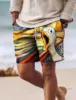 Screaming Chicken Graphic Men's Board Shorts Swim Shorts Swim Trunks Drawstring 3D Prints Quick Dry Short Casual Daily Wear 4