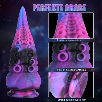 Octopus Dildo Anal Silicone Huge Butt Plug Tentacle Dildos with Sucker Lesbian Prostate Massage Porn Toys Man Backyard Expansion 4