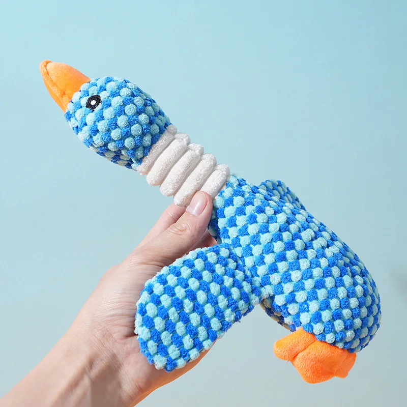 Plush Goose Dog Toy - Chew  Squeak Toy for Small to Large Dogs and Cats