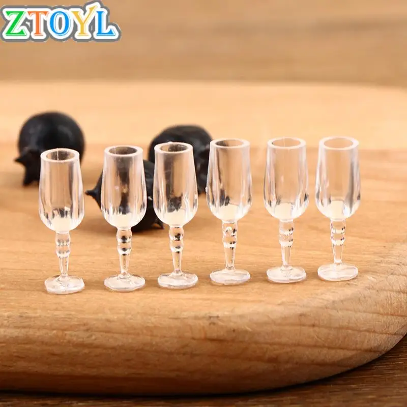 

6PCS/Set Cup Goblet Juice Glass Red Wine Glass For Dolls House Kitchen