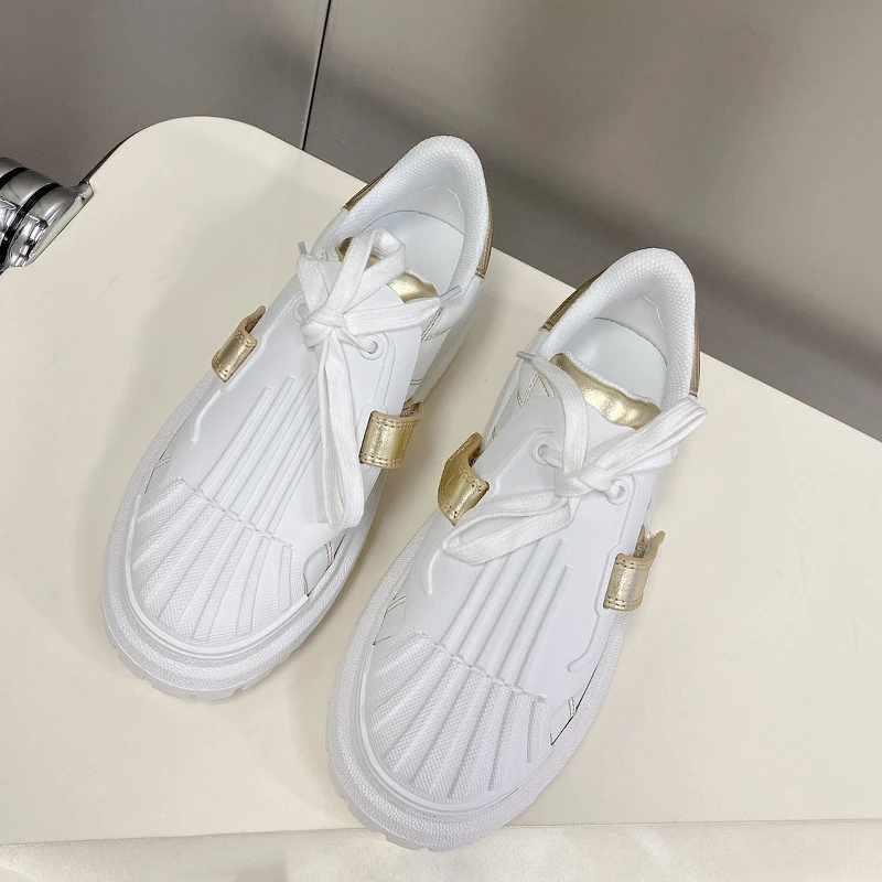 

2024 новые трендовые кожаные простые кроссовки для женщин, повседневная обувь на плоской подошве, модная спортивная обувь на шнуровке, Zapatillas De Mujer, предложение