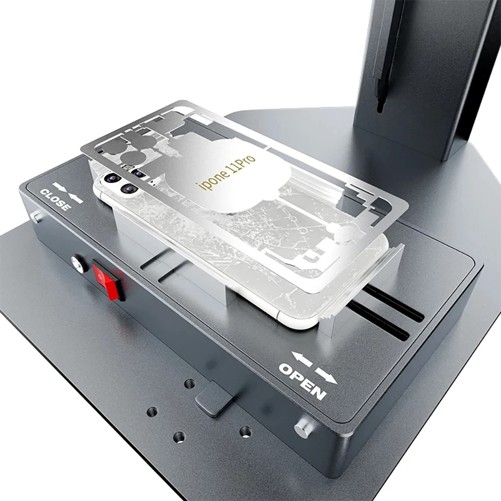 TBK-201D 500W Mobile Phone Heating Pressure Repair Machine For Curved Straight Screens Back Cover Middle Frame Bracket Fix Too