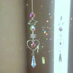 Galaxy Star Moon Crystal Wind Chime Pendant for Home and Garden Decor (B 3277)
