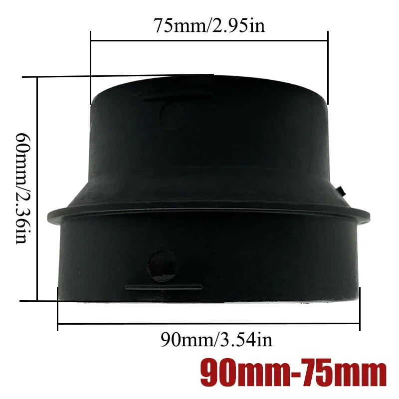 60mm/75mm/80mm/90mm Diesel Parking Heater Ducting Reducer Hose Tube Connector Pipe Joiner Converter Diesel Heater Exhaust Pipe Air Diesel Heater Duct Pipe Heater Duct Connector Air Heater Exhaust Connector Diesel Heater Car Heater Accessories For Car Truck VAN Camper