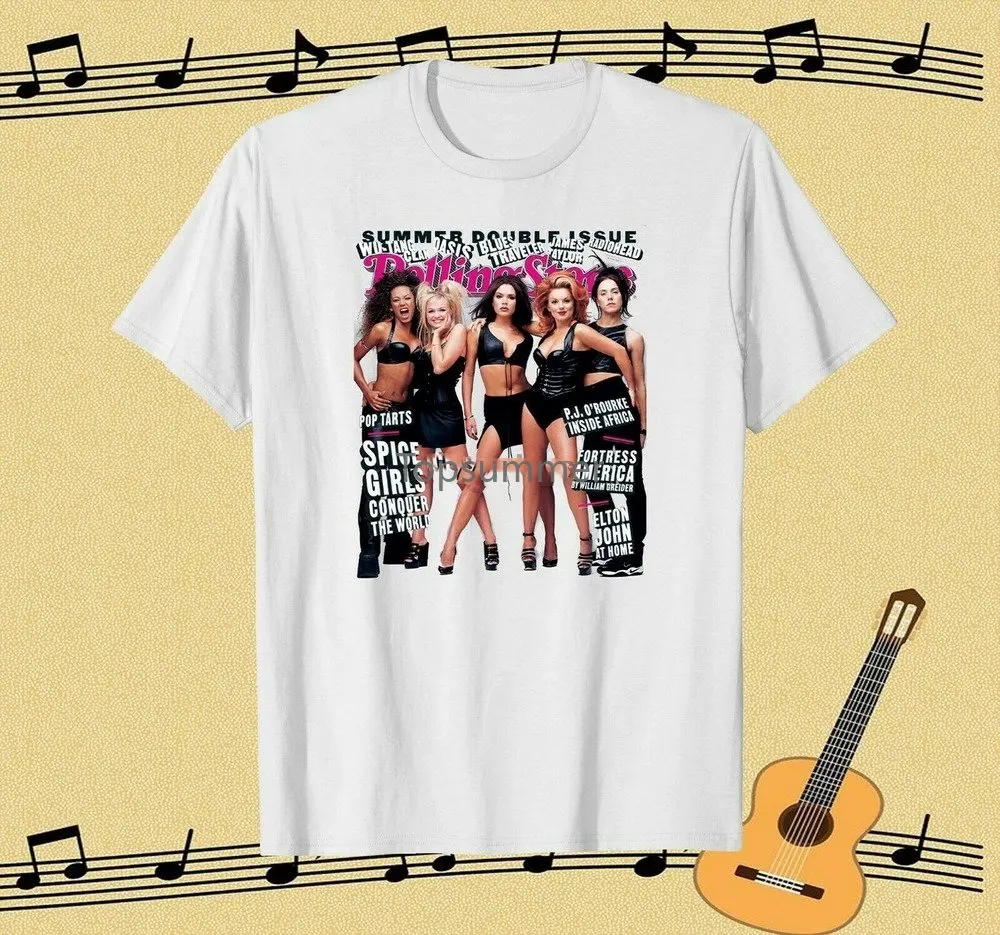 

Spice Girls Summer Double Issue T Shirt White Cotton Size S-4Xl Ii967