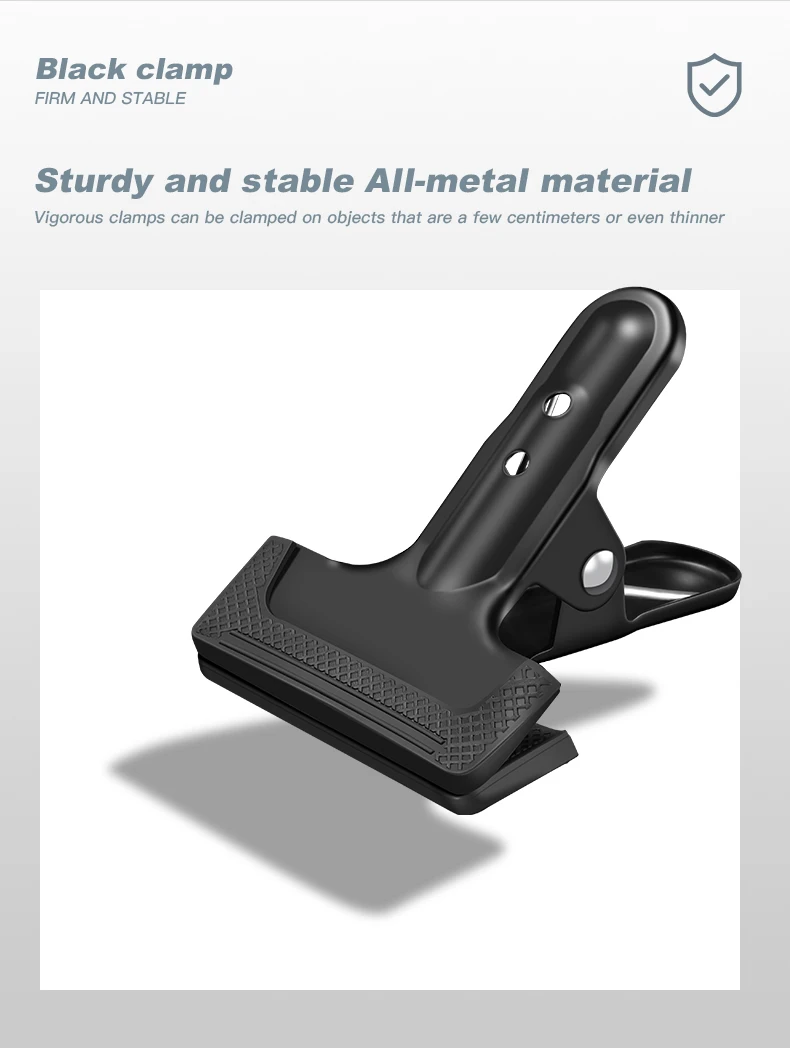 Heavy Duty Spring Clamps Clips Black White Metal Rubber Hinge Clip File Clamps