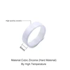6mm Flat Black White Ceramic Rings For Women Men Minimalist Zirconia Jewelry Waterproof Simple Fashion Gift US Size 6 To 12 6
