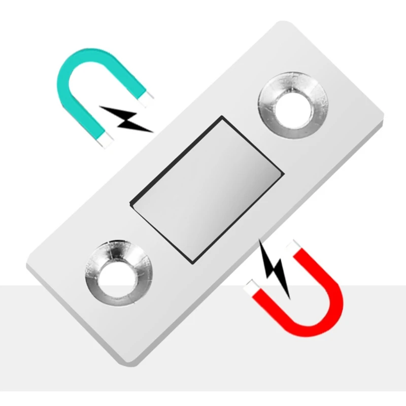 Magnetic Door Catch Drawer Catch for Sliding Door Cabinet Cupboard with Mounting Screws Adhesive