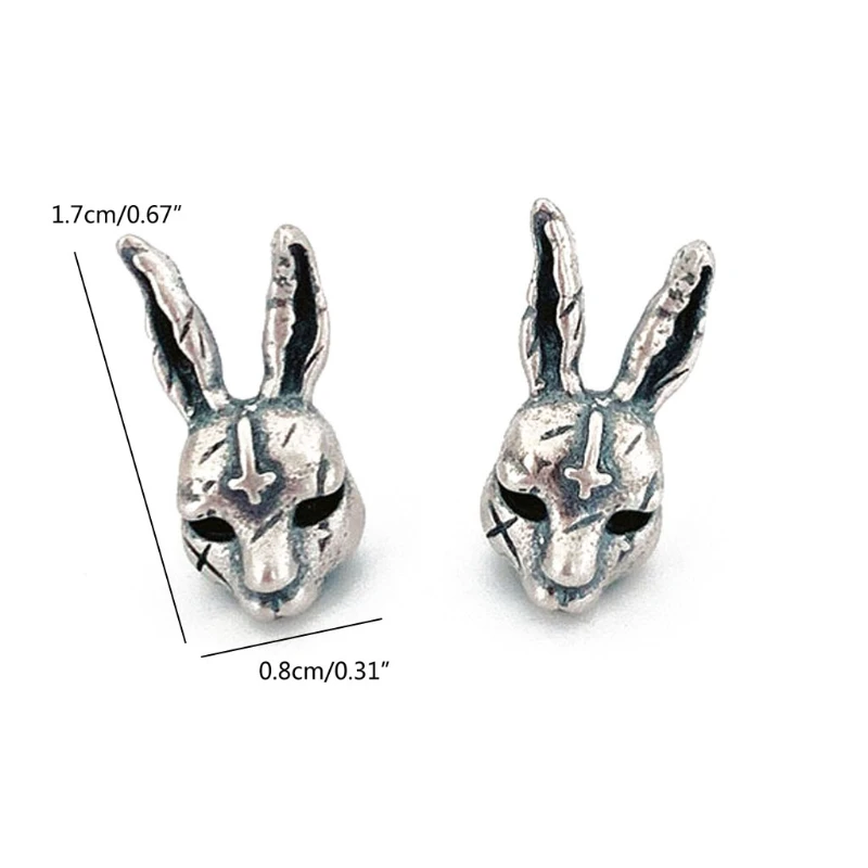 Boucles D'oreilles Crâne Corbeau En Résine - Bijoux Gothiques Fait Main, Accessoires Halloween, Neuf Sans Emballage