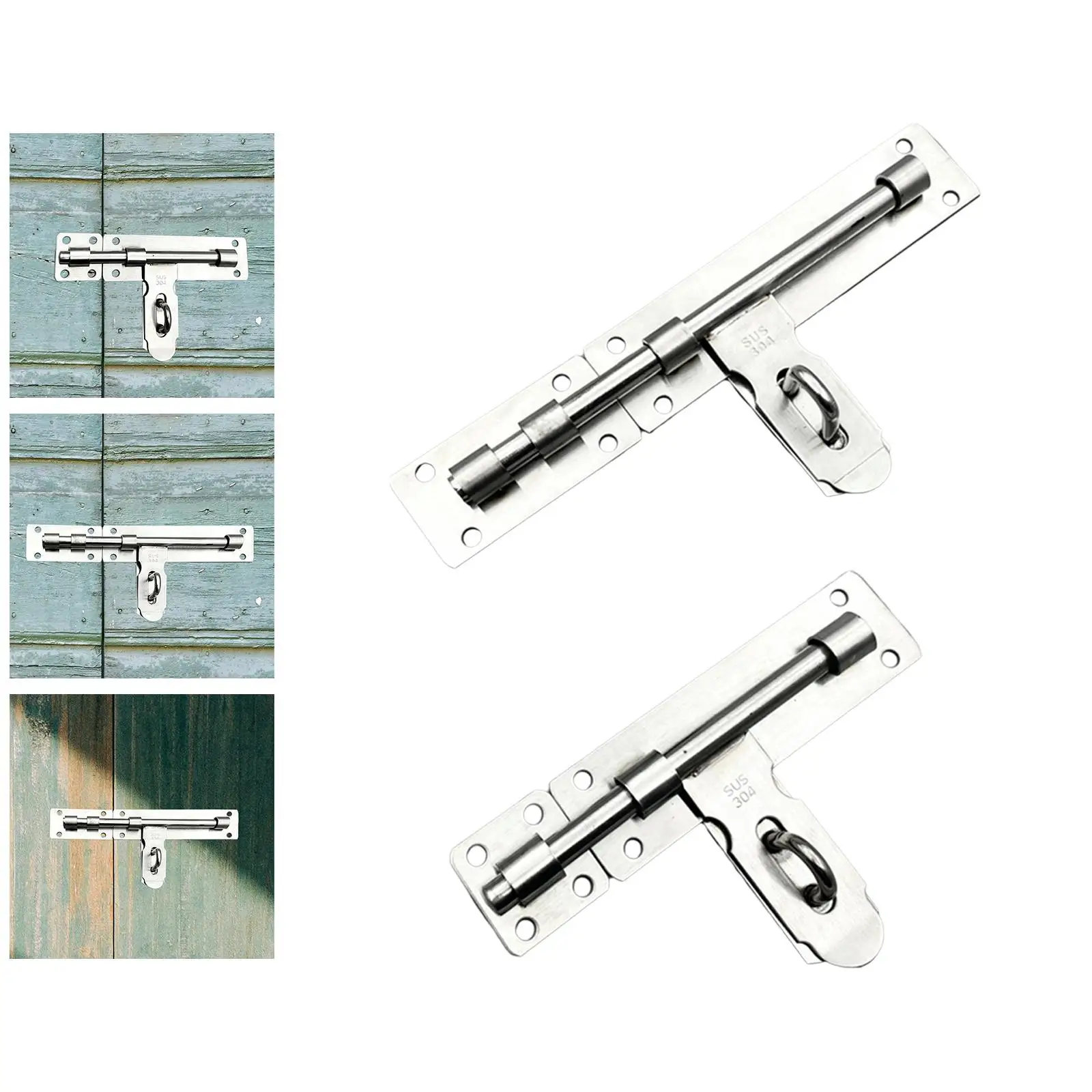 4x Door Security Bolt Latch Barrel Bolt Latch for Bathroom Home Living Room