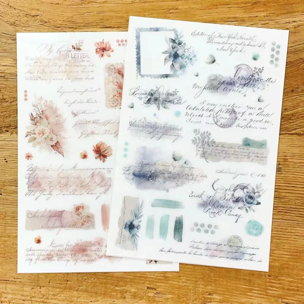 Jp 2024 Vintage-Ersatzteile Speichern Sie den Datums übertragungs aufkleber für die Karten herstellung DIY Scrap booking Plan dekorative Aufkleber Blatt – Detail 5