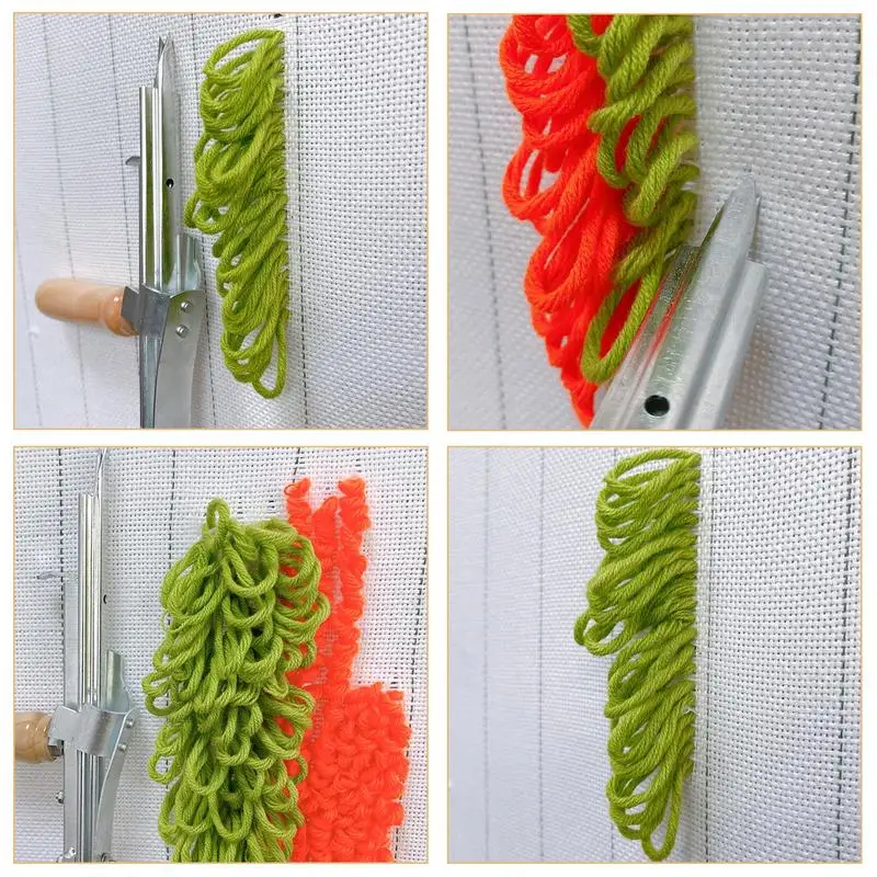 Manual Tufting Tool Handheld Cut Pile Rug Weaving Machine High Speed Rug Making Tool With Wool Yarn And Fabric For Tuft