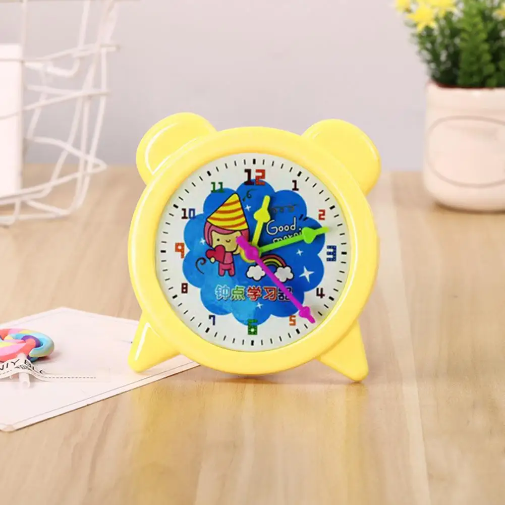 

2Pcs Fashion Cute Pattern Bright Color Hour Minute Second Clock Toddler Early Learning Toys for Kindergarten