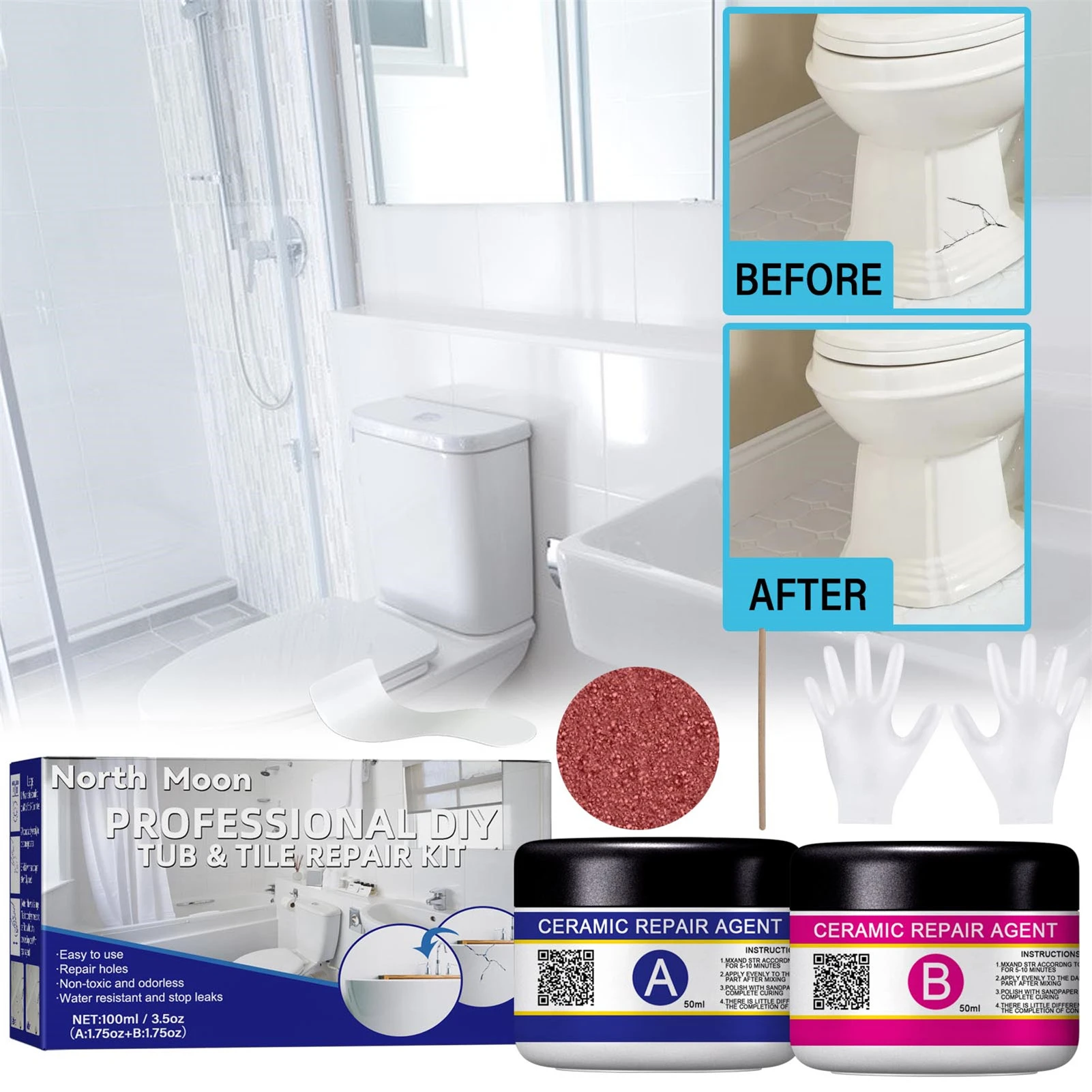 Bathroom Tile Repair Kit Rispa
