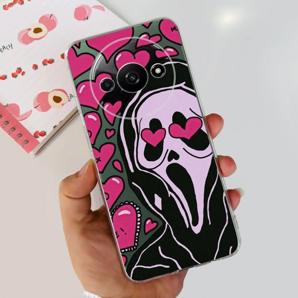 Elegant Printing Soft Silicone Clear TPU Slim Phone Case