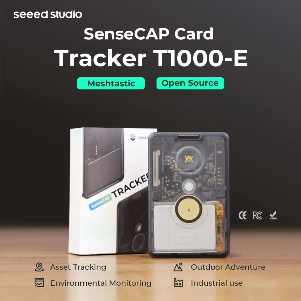 Sensecap T1000 E Meshtastic Tracker with LR1110,nRF52840,AG3335 GPS, IP65 Indoor&Outdoor Positioning, Motion Sensor