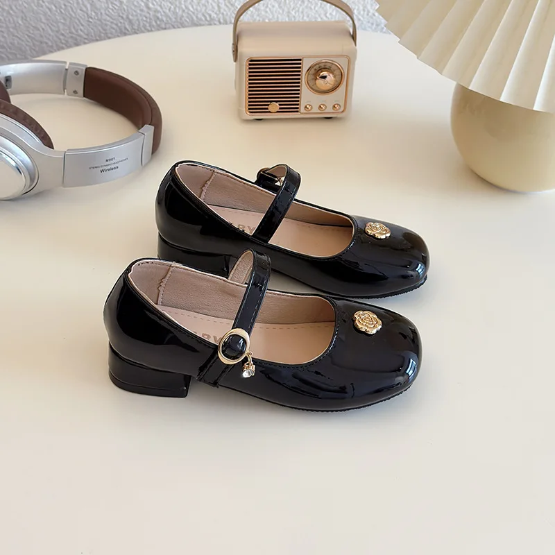 Girls Leather Shoes Korean Style Soft Sole Anti Slip