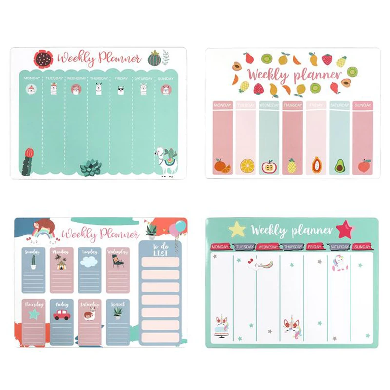 

Magnetic Weekly Planner Board Fridge Magnetic Erasable Whiteboard Message Board Planner Calendar 40*30cm