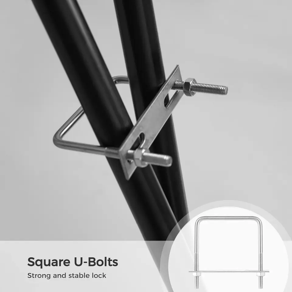 Bulloni A U Quadrati M8 | Set Di 4 Con Dadi E Piastre, Larghezza 60 Mm, Lunghezza 150 Mm, Per Auto E Barche - Foto 3