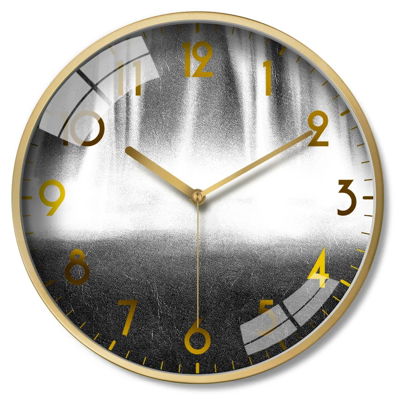 Large Black Metal Wall Clock Color:Style 6;Sheet Size:12 inch