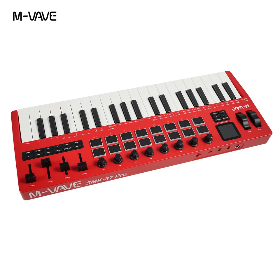 M-VAVE SMK-37 PRO MIDI 37 Key Keyboard 16 Drum Pads Sound Source