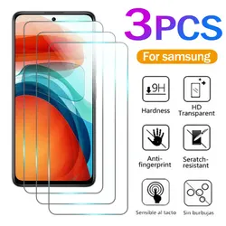 Premium 3 - Pack Full Cover Tempered Glass Screen Protectors - 3 Pcs Glass (For A34)